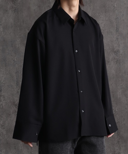 Art re A select（アトリエセレクト）の「シルキースムース 2wayアームスリット ボリュームスリーブ オーバーサイズシャツ（シャツ/ブラウス・メンズ・ホワイト/ブラック・M/L）」の19枚目の写真