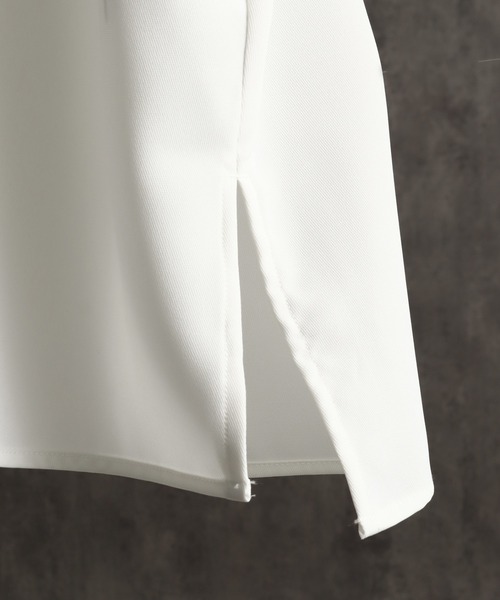 Art re A select（アトリエセレクト）の「シルキースムース 2wayアームスリット ボリュームスリーブ オーバーサイズシャツ（シャツ/ブラウス・メンズ・ホワイト/ブラック・M/L）」の9枚目の写真