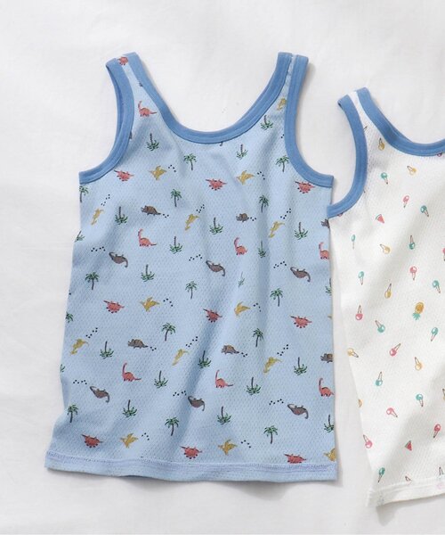 apres les cours(アプレレクール)の「BOYSメッシュタンクトップ(タンクトップ・キッズ・アイボリー/サックスブルー・100/80/120/130/90/110)」の2枚目の写真