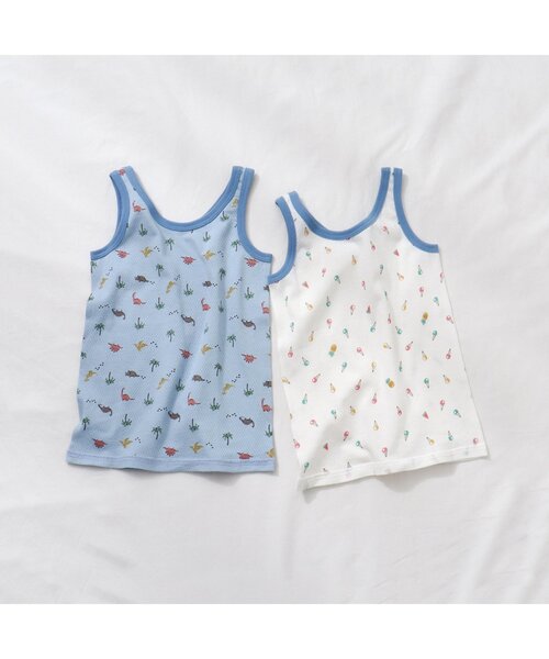 apres les cours(アプレレクール)の「BOYSメッシュタンクトップ(タンクトップ・キッズ・アイボリー/サックスブルー・100/80/120/130/90/110)」の3枚目の写真
