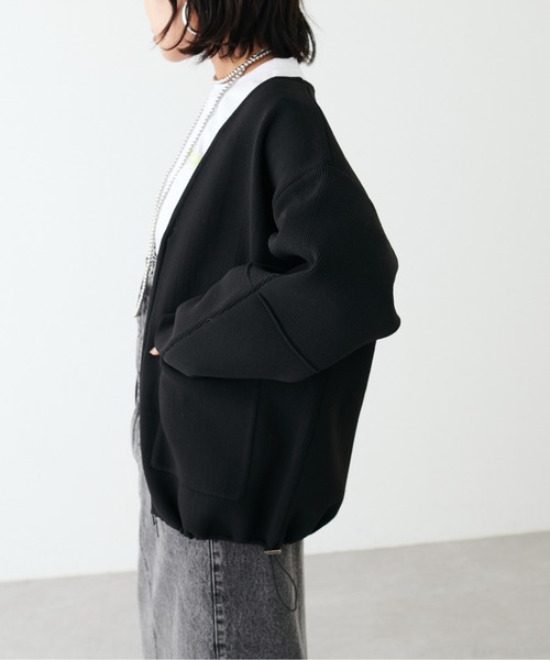 LARUTA（ラルータ）の「【LARUTA】スポンディッシュニットドロストブルゾン（ブルゾン・レディース・ブラック/ライトベージュ/オフホワイト・FREE）」の22枚目の写真
