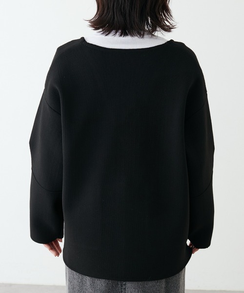 LARUTA（ラルータ）の「【LARUTA】スポンディッシュニットドロストブルゾン（ブルゾン・レディース・ブラック/ライトベージュ/オフホワイト・FREE）」の16枚目の写真