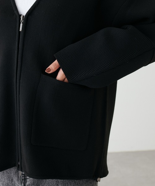 LARUTA（ラルータ）の「【LARUTA】スポンディッシュニットドロストブルゾン（ブルゾン・レディース・ブラック/ライトベージュ/オフホワイト・FREE）」の17枚目の写真