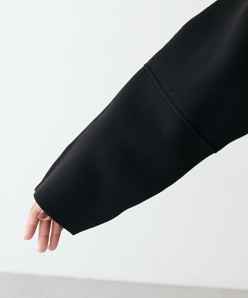 LARUTA（ラルータ）の「【LARUTA】スポンディッシュニットドロストブルゾン（ブルゾン・レディース・ブラック/ライトベージュ/オフホワイト・FREE）」の18枚目の写真