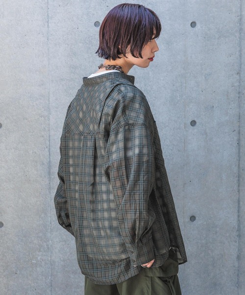 NOAHL｜襟付きVネックシアーブラウス | Rakuten Fashion(楽天
