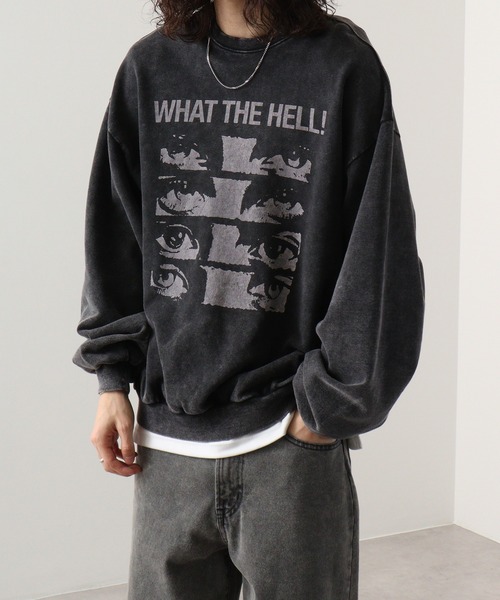 FUNALIVE（ファンアライブ）の「裏毛 ﾌﾟﾘﾝﾄ ｸﾙｰﾈｯｸ ｽｳｪｯﾄ（スウェット・メンズ・ベージュ系1/ブラック系2/ベージュ系2/ブラック系1・M/L/XL）」の8枚目の写真