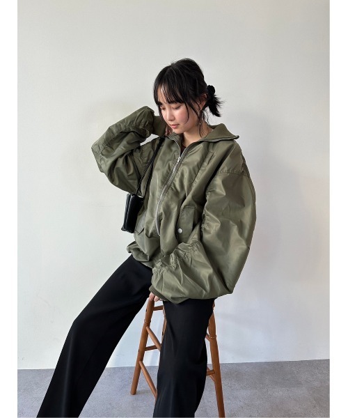 HANNE（アン）の「バルーンヘムMA-1（MA-1・レディース・ブラック/カーキ・FREE）」の12枚目の写真