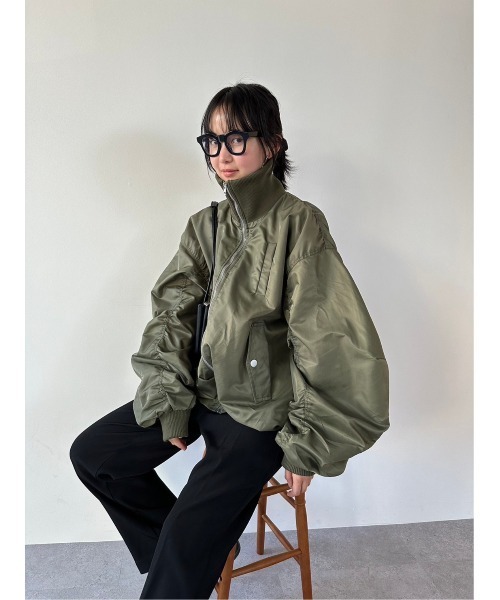 HANNE（アン）の「バルーンヘムMA-1（MA-1・レディース・ブラック/カーキ・FREE）」の13枚目の写真