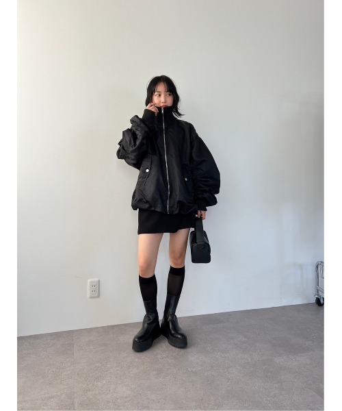 HANNE（アン）の「バルーンヘムMA-1（MA-1・レディース・ブラック/カーキ・FREE）」の7枚目の写真