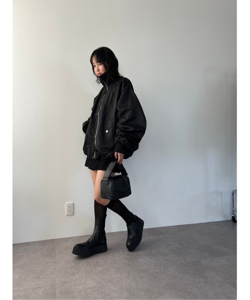 HANNE（アン）の「バルーンヘムMA-1（MA-1・レディース・ブラック/カーキ・FREE）」の10枚目の写真