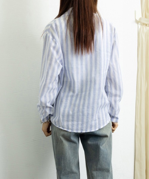 Miniministore（ミニミニストア）の「ストライプシャツ レディース カジュアル（シャツ/ブラウス・レディース・ブルー/グレー・XL/L）」の13枚目の写真