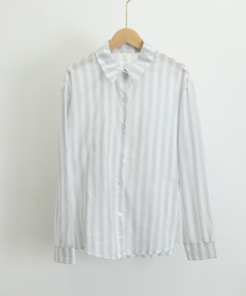 Miniministore（ミニミニストア）の「ストライプシャツ レディース カジュアル（シャツ/ブラウス・レディース・ブルー/グレー・XL/L）」の17枚目の写真