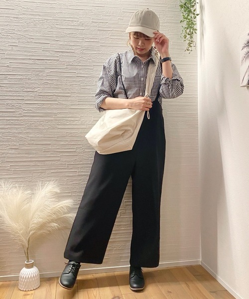 Honeys（ハニーズ）の「サロペット（サロペット/オーバーオール・レディース・ベージュ/カーキ/ブラック・3L/LL/M/S/L）」の18枚目の写真