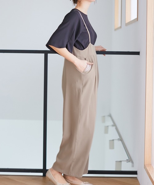 Honeys（ハニーズ）の「サロペット（サロペット/オーバーオール・レディース・ベージュ/カーキ/ブラック・3L/LL/M/S/L）」の13枚目の写真