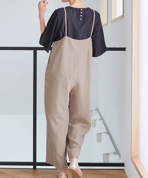 Honeys（ハニーズ）の「サロペット（サロペット/オーバーオール・レディース・ベージュ/カーキ/ブラック・3L/LL/M/S/L）」の14枚目の写真