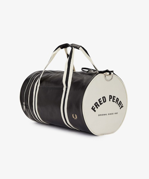 FRED PERRY クラシックバレルバッグ　ドラムバック　黒 新色先行予約受付中／Classic Barrel Bag／クラシックバレル
