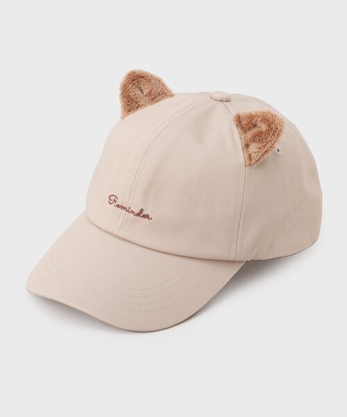PINK-latte(ピンクラテ)の「◆猫耳キャップ(キャップ・キッズ・ブラック/ライトパープル/ベージュ・00)」の3枚目の写真