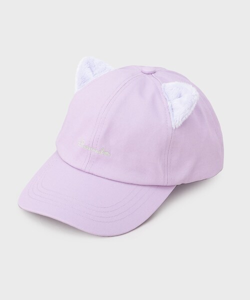 PINK-latte(ピンクラテ)の「◆猫耳キャップ(キャップ・キッズ・ブラック/ライトパープル/ベージュ・00)」の1枚目の写真