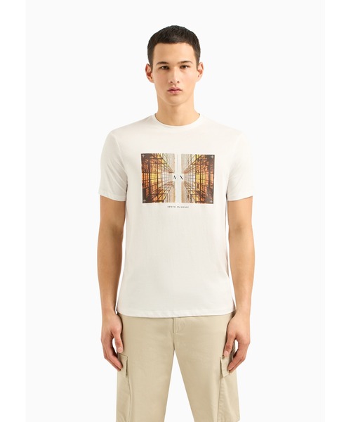ARMANI EXCHANGE（アルマーニエクスチェンジ）の「【A|X アルマーニ エクスチェンジ】フォトプリント 半袖クルーネックTシャツ/REGULAR（Tシャツ/カットソー・メンズ・ホワイト・X-SMALL/X-LARGE/SMALL/MEDIUM/LARGE/XX-LARGE）」の6枚目の写真