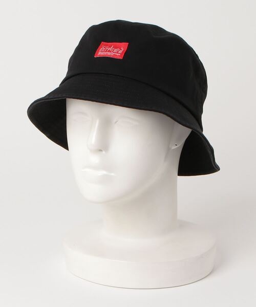 Manhattan Portage(マンハッタンポーテージ)の「Manhattan Portage/マンハッタンポーテージ ハット Twill Bucket HAT バケット 紫外線対策 アウトドア ストリート MP238(ハット・メンズ・ブラック/ベージュ・FREE)」の4枚目の写真