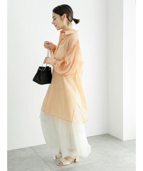 Te chichi（テチチ）の「【松井愛莉着用】チュールアシメ ティアードスカート（スカート・レディース・オフホワイト/グリーン/ブラック・F）」の9枚目の写真