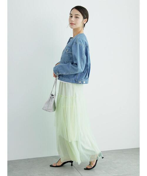 Te chichi（テチチ）の「【松井愛莉着用】チュールアシメ ティアードスカート（スカート・レディース・オフホワイト/グリーン/ブラック・F）」の13枚目の写真