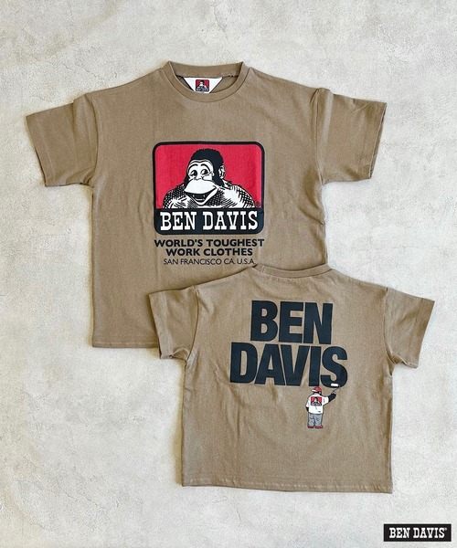 BEN DAVIS（ベンデイビス）の「【BEN DAVIS】別注プリントT（100～160cm）（Tシャツ/カットソー・キッズ・オフホワイト/チャコール/ブラウン・120/110/100/130/160/150/140）」の3枚目の写真