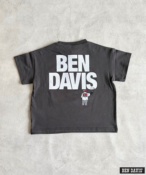 BEN DAVIS（ベンデイビス）の「【BEN DAVIS】別注プリントT（100～160cm）（Tシャツ/カットソー・キッズ・オフホワイト/チャコール/ブラウン・120/110/100/130/160/150/140）」の5枚目の写真