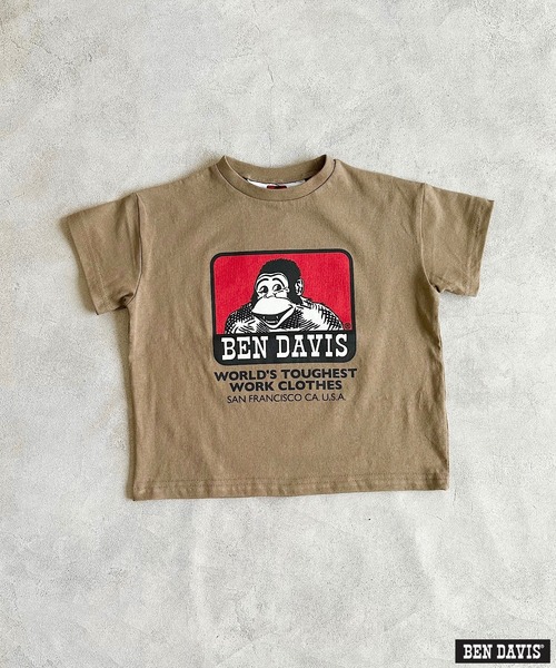 BEN DAVIS（ベンデイビス）の「【BEN DAVIS】別注プリントT（100～160cm）（Tシャツ/カットソー・キッズ・オフホワイト/チャコール/ブラウン・120/110/100/130/160/150/140）」の10枚目の写真