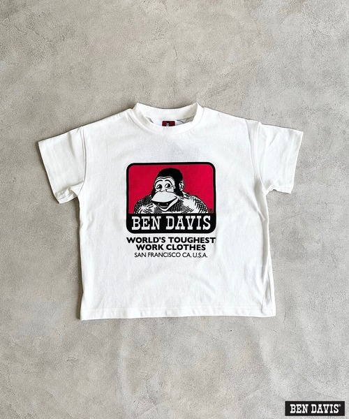BEN DAVIS（ベンデイビス）の「【BEN DAVIS】別注プリントT（100～160cm）（Tシャツ/カットソー・キッズ・オフホワイト/チャコール/ブラウン・120/110/100/130/160/150/140）」の8枚目の写真