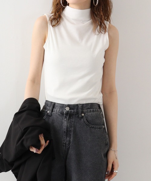 BRODIAEA(ブローディア)の「BRODIAEA シルクプロテイン加工ボトルノース(タンクトップ・レディース・ピンク/イエロー/ベージュ/ライトピンク/ブラック/アイボリー/グレイッシュベージュ・40)」の2枚目の写真