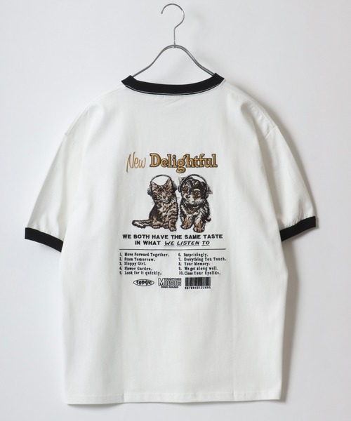 POWER TO THE PEOPLE(パワートゥーザピープル)の「POWER TO THE PEOPLE/パワートゥザピープル ワンポイント バック刺繍 Beer ヴィンテージカー イヌ&ネコ リンガー 半袖Tシャツ レディース メンズ(Tシャツ/カットソー・レディース・チャコール/ホワイト/ホワイト系その他/ホワイト系その他3/ブラック/ホワイト系その他2・M/L/LL)」の20枚目の写真