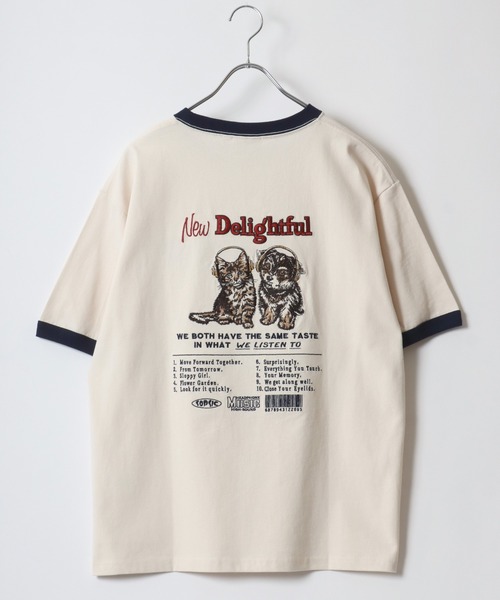 POWER TO THE PEOPLE(パワートゥーザピープル)の「POWER TO THE PEOPLE/パワートゥザピープル ワンポイント バック刺繍 Beer ヴィンテージカー イヌ&ネコ リンガー 半袖Tシャツ レディース メンズ(Tシャツ/カットソー・レディース・チャコール/ホワイト/ホワイト系その他/ホワイト系その他3/ブラック/ホワイト系その他2・M/L/LL)」の22枚目の写真