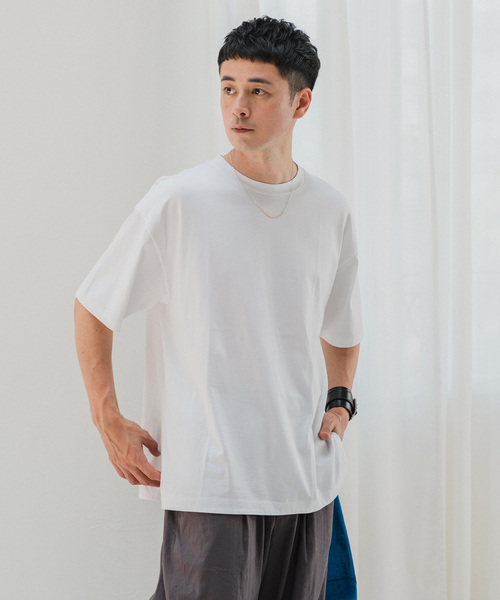 ATON(エイトン)の「【ATON / エイトン】別注 SUVIN60/2 SEMI ROUND-HEM Tシャツ(Tシャツ/カットソー・メンズ・ブラック/ネイビー/コバルトブルー/ホワイト/キャメル/ボルドー・4/6/2)」の15枚目の写真