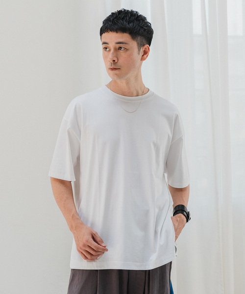 ATON(エイトン)の「【ATON / エイトン】別注 SUVIN60/2 SEMI ROUND-HEM Tシャツ(Tシャツ/カットソー・メンズ・ブラック/ネイビー/コバルトブルー/ホワイト/キャメル/ボルドー・4/6/2)」の16枚目の写真