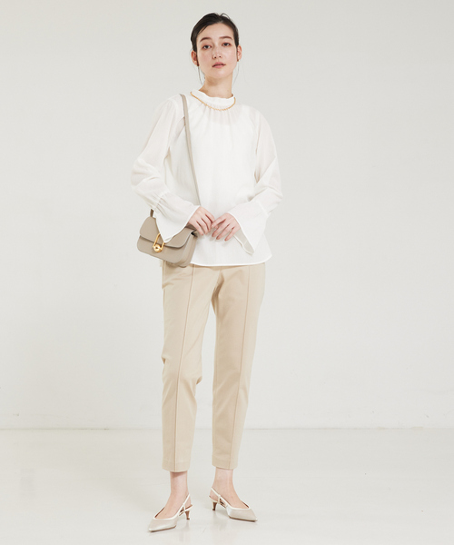 qualite(カリテ)の「クレープブラウス(シャツ/ブラウス・レディース・ホワイト/サーモンピンク/ブラック・フリー)」の15枚目の写真