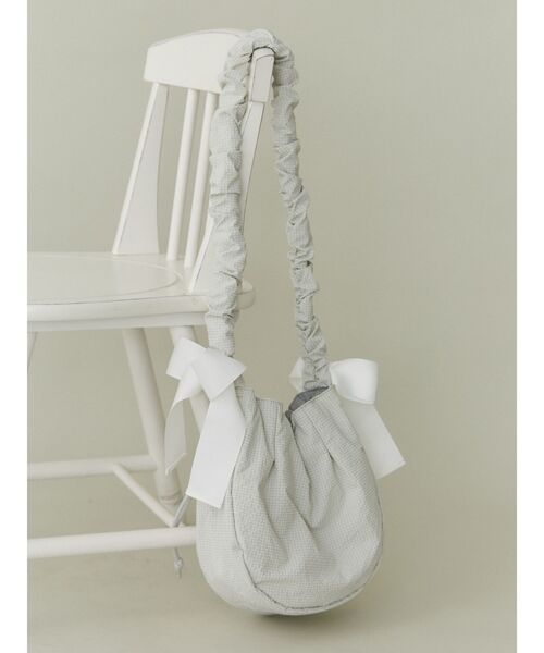 merry jenny（メリージェニー）の「リボンギャザーショルダーbag（ショルダーバッグ・レディース・ミント/アイボリー/ブラック・FREE）」の8枚目の写真