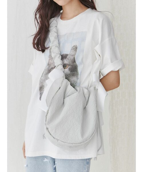 merry jenny（メリージェニー）の「リボンギャザーショルダーbag（ショルダーバッグ・レディース・ミント/アイボリー/ブラック・FREE）」の11枚目の写真