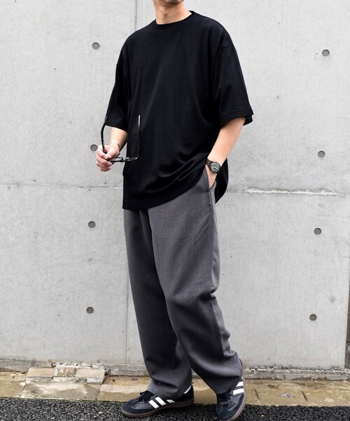 SHIPS any（シップス エニィ）の「SHIPS any: 〈手洗い可能〉バンブー レーヨン ウール混 ルーズ Tシャツ ［BRIOS］◇（Tシャツ/カットソー・メンズ・チャコールグレー/ブラック/ダークグレー・LARGE/MEDIUM）」の14枚目の写真