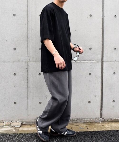 SHIPS any（シップス エニィ）の「SHIPS any: 〈手洗い可能〉バンブー レーヨン ウール混 ルーズ Tシャツ ［BRIOS］◇（Tシャツ/カットソー・メンズ・チャコールグレー/ブラック/ダークグレー・LARGE/MEDIUM）」の15枚目の写真