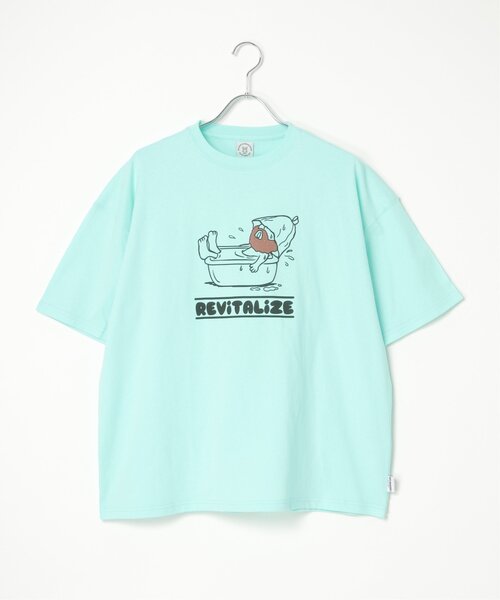 VENCEEXCHANGE（ヴァンスエクスチェンジ）の「ヒゲ発泡キャラプリントTシャツ（Tシャツ/カットソー・メンズ・その他2/チャコールグレー/その他4/その他7/イエロー/ミント/ネイビー/その他3・M/L）」の11枚目の写真