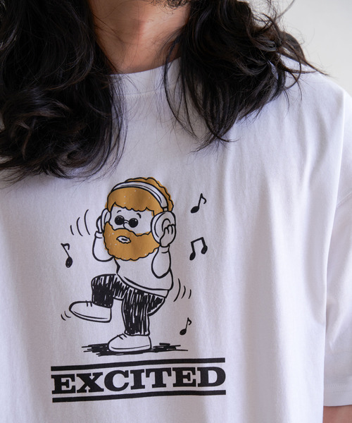 VENCEEXCHANGE（ヴァンスエクスチェンジ）の「ヒゲ発泡キャラプリントTシャツ（Tシャツ/カットソー・メンズ・その他2/チャコールグレー/その他4/その他7/イエロー/ミント/ネイビー/その他3・M/L）」の19枚目の写真