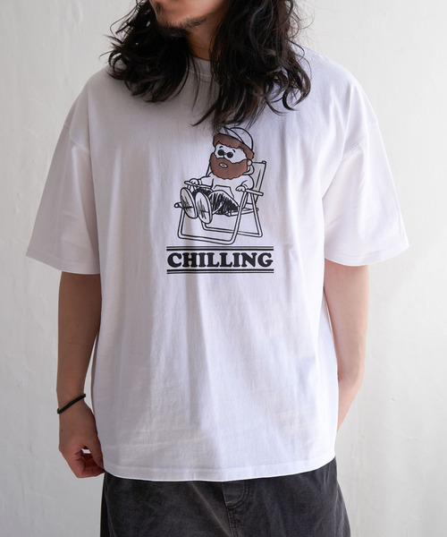 VENCEEXCHANGE（ヴァンスエクスチェンジ）の「ヒゲ発泡キャラプリントTシャツ（Tシャツ/カットソー・メンズ・その他2/チャコールグレー/その他4/その他7/イエロー/ミント/ネイビー/その他3・M/L）」の20枚目の写真