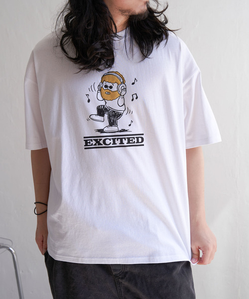 セール】ヒゲ発泡キャラプリントTシャツ（Tシャツ/カットソー