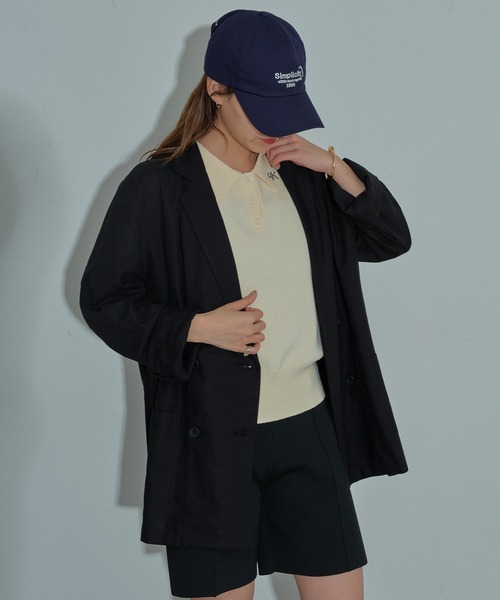 COLONY 2139（コロニートゥーワンスリーナイン）の「衿刺繍ニットポロ（ポロシャツ・レディース・グレー/アイボリー/ブラック・FREE）」の9枚目の写真