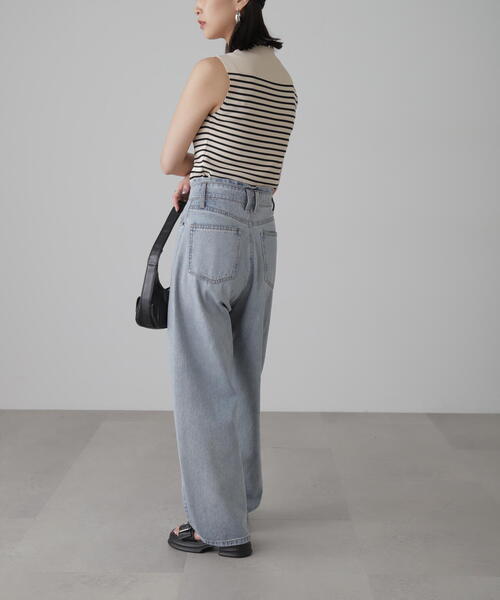 FREE'S MART（フリーズマート）の「［洗える］マシンウォッシャブル総針ボトルネックノースリーブニット（ニット/セーター・レディース・ホワイト系その他/ブラック/イエロー/ホワイト/ライトグリーン・FREE）」の21枚目の写真