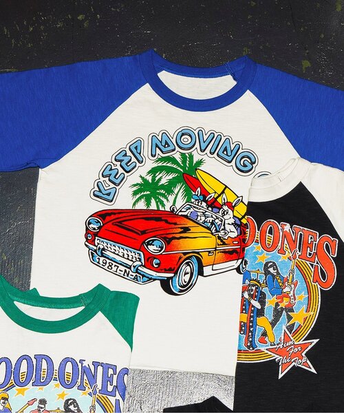 BREEZE（ブリーズ）の「【BREEZE NEW JACK】ヴィンテージモチーフプリント半袖Tシャツ_90～160cm展開_一部WEB限定サイズ（Tシャツ/カットソー・キッズ・ブルー/チャコール/グリーン/グレー・90/100/110/120/130/140/150/160）」の5枚目の写真