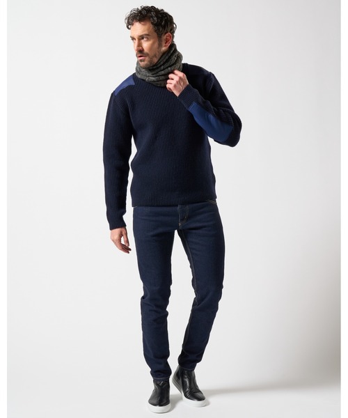 【セール】plating cable knit snood（ネックウォーマー/スヌード）｜wjk（ダヴルジェイケイ）