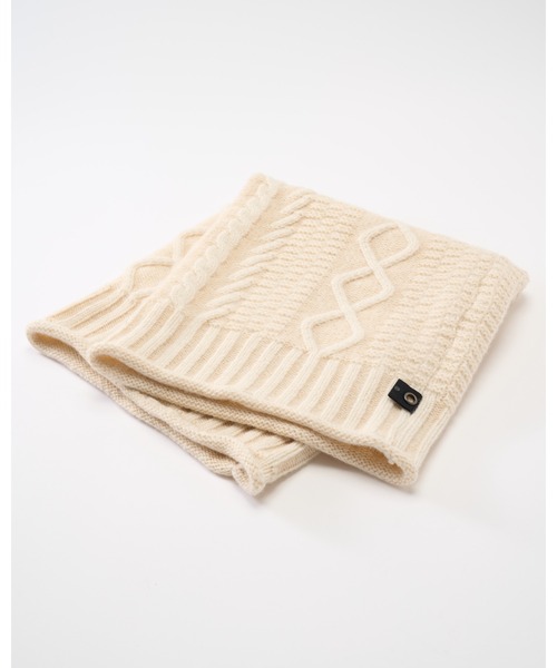 【セール】plating cable knit snood（ネックウォーマー/スヌード）｜wjk（ダヴルジェイケイ）