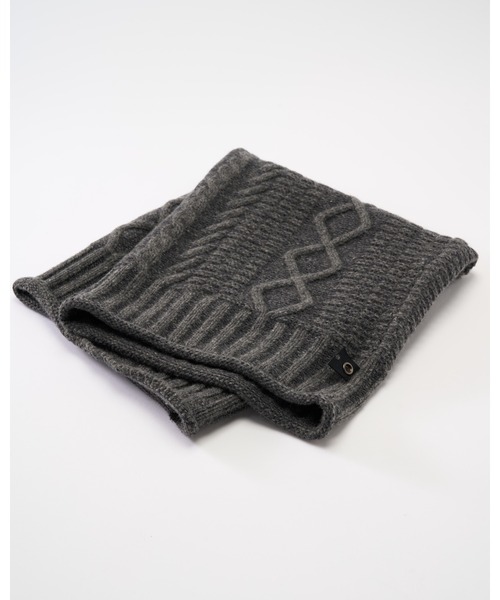 【セール】plating cable knit snood（ネックウォーマー/スヌード）｜wjk（ダヴルジェイケイ）